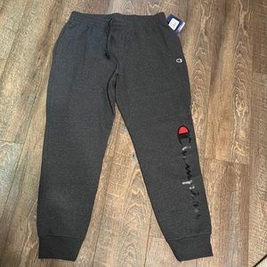 Champion Mens fleece Pant granite heat Size XL